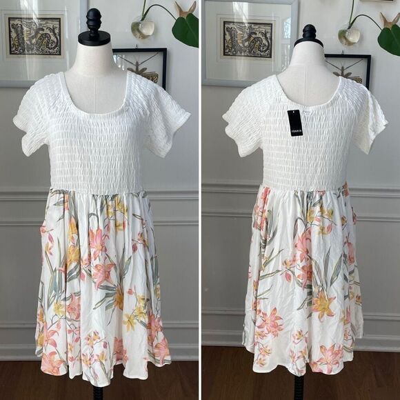 NWT torrid Mini Challis Smocked Dress 2 2X - Picture 1 of 10